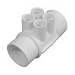 Waterway Manifold 2" Spigot x 2" Slip x (4) 1/2" Slip Ports 672-4250 