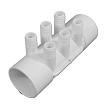 Waterway Manifold 2" Slip x 2" Slip x (6) 3/4" Ribbed Barbs 672-7120 