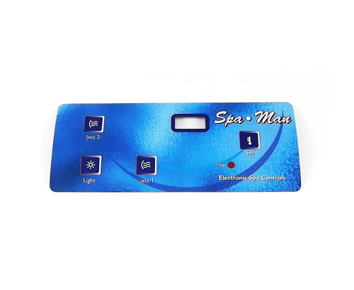 4 Button Dynasty Spa Man Keypad Overlay 11626