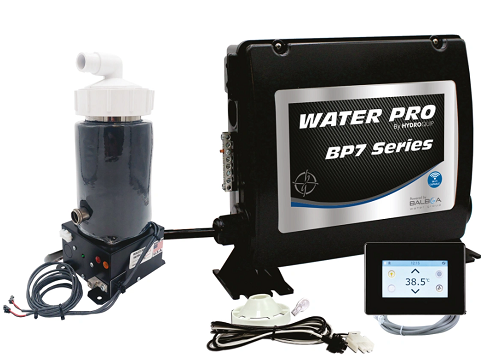 Water Pro BP7 Retro-Fit Spa Control 4.0kW Low-Flow Heater SpaTouch2T Panel 50-BP7-SS-40-C