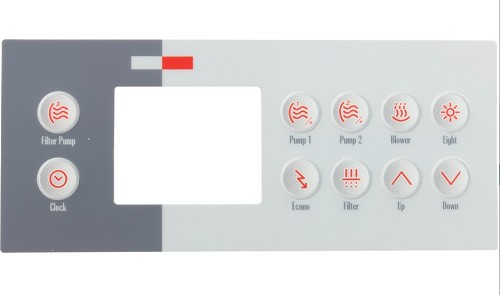 10 Button Gecko TSC Series Keypad Overlay 9916-100761